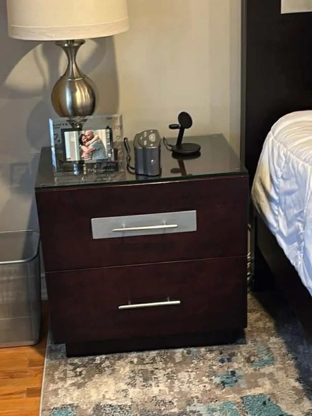 Dark Brown and silver bedroom furniture  - Home Organization